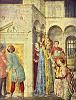 Papst Sixtus II. übergibt dem hl. Laurentius den Kirchenschatz (Ausschnitt)