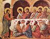 Maestŕ, Aufsatztafel: Erscheinung des auferstandenen Christus im Kreise der Apostel