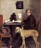 Der Maler Sattler mit seiner Dogge