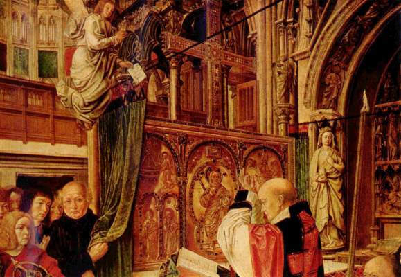 Die Messe des Hl. Ägidius (Ausschnitt) National Gallery