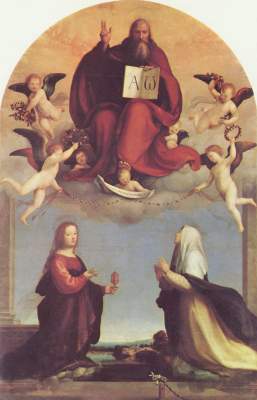 Gottvater mit den Heiligen Maria Magdalena und Katharina von Siena Pinacoteca Civica