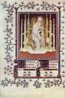 Psalter des Herzogs Jean de Berry, Ausschnitt: König David Bibliothčque Nationale