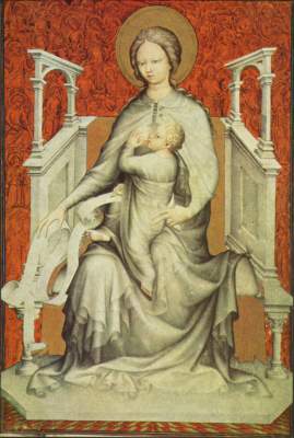 Trčs Belles Heures de Notre-Dame, Ausschnitt: Madonna mit dem Kinde Königliche Bibliothek