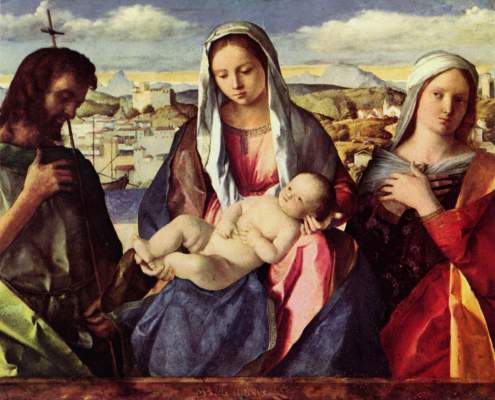 Die Madonna mit dem Kind zwischen Johannes dem Täufer und einer Heiligen Gallerie dell'Accademia