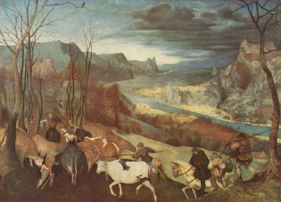 Zyklus der Monatsbilder: Heimkehr der Herde (Monat Oktober oder November) Kunsthistorisches Museum