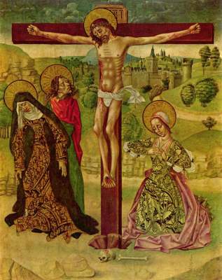 Christus am Kreuz (Mittelschrein eines aus fünf Tafeln bestehendes Polyptychons) Museum der Bildenden Künste