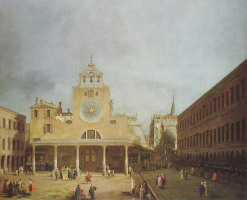 Platz vor San Giacomo di Rialto in Venedig Gemäldegalerie