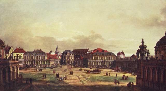 Zwingerhof in Dresden Gemäldegalerie