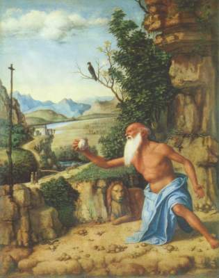 Hl. Hieronymus in einer Landschaft National Gallery