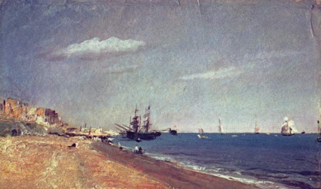 Strand von Brighton mit Segelschiffen Victoria and Albert Museum