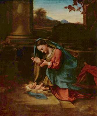 Madonna das Kind anbetend Galleria degli Uffizi