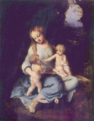Maria mit dem Jesuskind und dem kleinen Johannes Museo del Prado