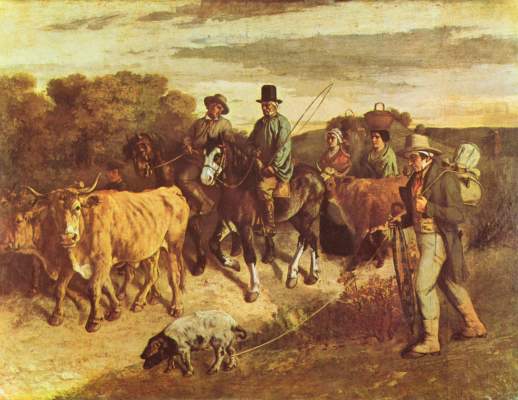Bauern von Flagey bei der Rückkehr vom Markt Musée des Beaux-Arts