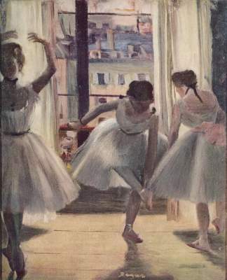 Drei Tänzerinnen in einem Übungssaal Slg. Hubert de Ganay