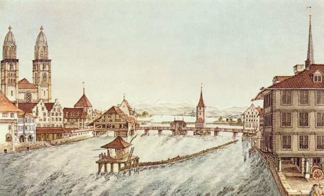 Ansicht von Zürich (nach J. J. Aschmann) Zentralbibliothek, Graphische Sammlung