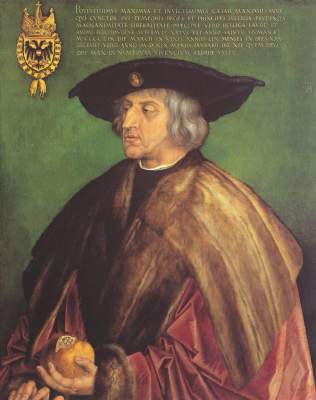 Bildnis Kaiser Maximilians I. vor grünem Grund Kunsthistorisches Museum