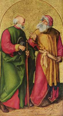 Dreikönigsaltar, linker Flügel: Josef und Joachim Alte Pinakothek