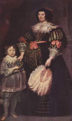 Charlotte Butkens, Herrin von Anoy, mit ihrem Sohn Schloßmuseum, Schloß Friedenstein