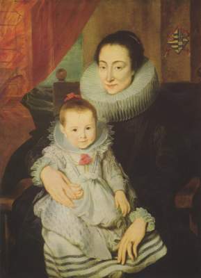 Marie Clarisse, Frau des Jan Woverius, mit ihrem Kinde Gemäldegalerie