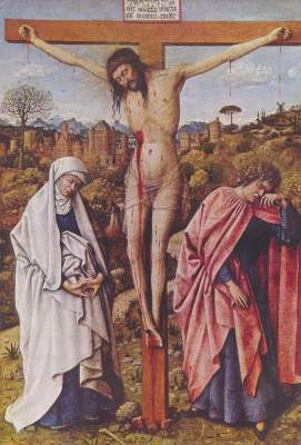 Christus am Kreuz zwischen Maria und Johannes Gemäldegalerie