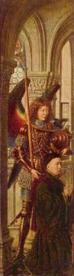 Marienaltar, linker Flügel: Der Erzengel Michael mit dem Stifter Gemäldegalerie