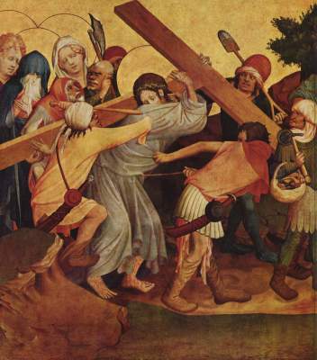 Thomasaltar, Fragment vom linken Flügel innen unten: Kreuztragung Christi Kunsthalle