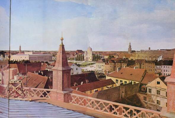 Panorama von Berlin (rechte Hälfte) Staatliche Schlösser und Gärten, Schinkel-Pavillon