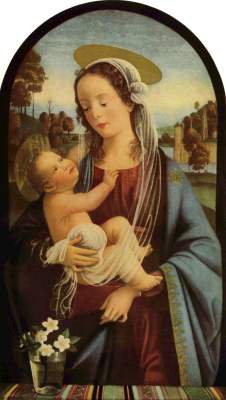 Madonna (Schutzmantelmadonna) (Freskenschmuck der Vespucci-Kapelle) San Ognissanti