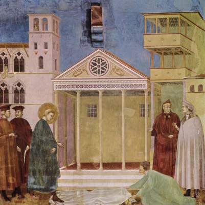 Szenen aus dem Leben des Hl. Franziskus: Die Huldigung vor dem Hl. Franziskus San Francesco, Oberkirche