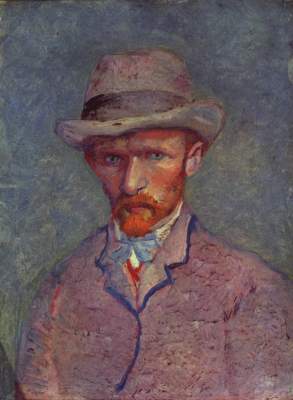 Selbstbildnis mit grauem Hut Slg. V. W. van Gogh