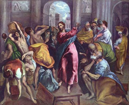 Christus treibt die Händler aus dem Tempel National Gallery