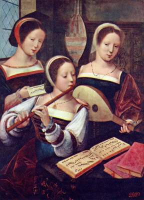 Drei musizierende Mädchen Ermitage