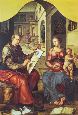Hl. Lukas malt Maria mit ihrem Kind Frans-Hals-Museum