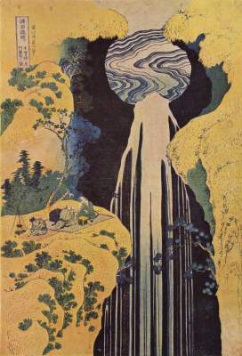 Der Wasserfall von Amida hinter der Kiso-Straße (aus der Serie: Wasserfälle in den Provinzen) British Museum
