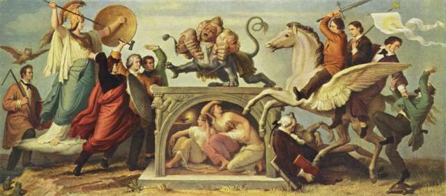 Entwürfe zu Fresken an der Neuen Pinakothek: Kampf gegen die Chimäre der Perückenzeit Bayerische Staatsgemäldesammlungen
