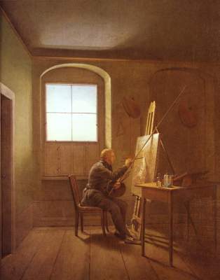 Caspar David Friedrich in seinem Atelier Kunsthalle