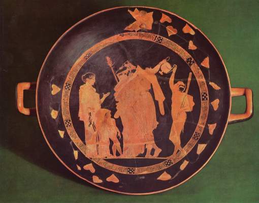 Aphrodite, Ariadne und Dionysos (Schale 491) Martin-von-Wagner-Museum