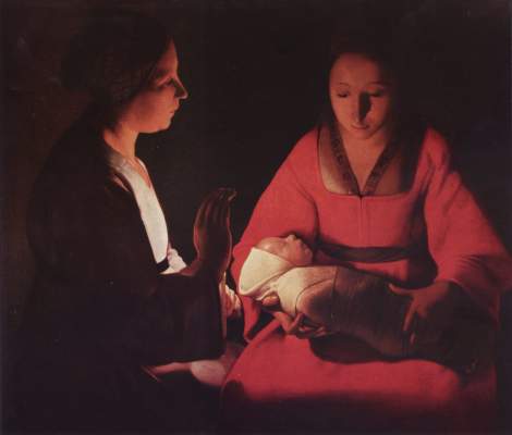 Das Neugeborene (Geburt Christi?) Musée des Beaux Arts