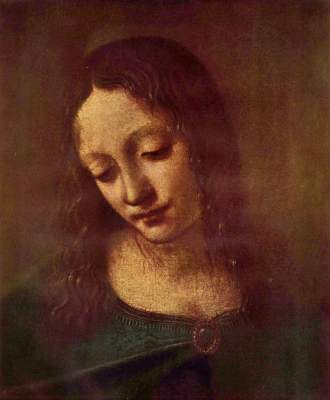 Maria aus der Madonna in der Felsgrotte (Ausschnitt) Musée National du Louvre