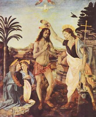 Taufe Christi (zusammen mit Andrea del Verrocchio) Galleria degli Uffizi