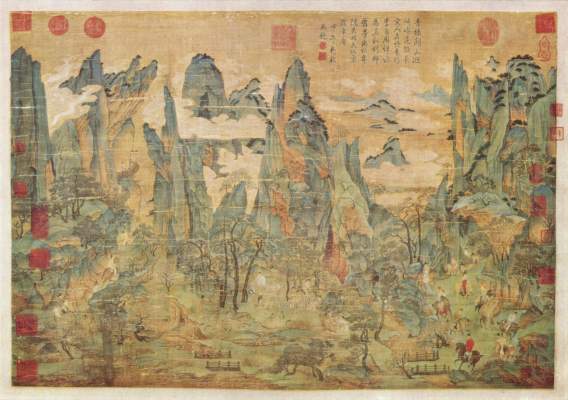 Kaiser Ming-Huang auf einer Reise nach Shu National Palace Museum
