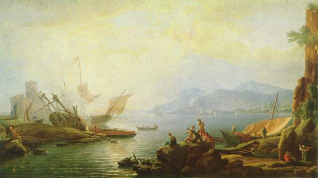 Flußmündung mit Hafen  Museum der Bildenden Künste