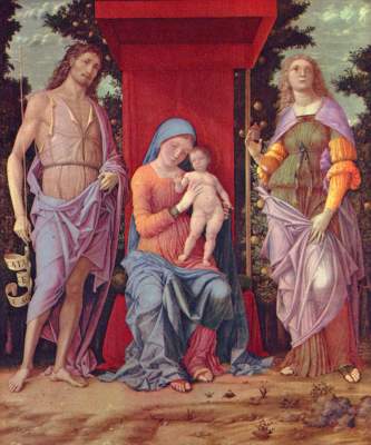 Die Madonna mit dem Kind, Magdalena und Johannes dem Täufer National Gallery