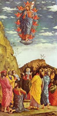Triptychon, linker Flügel: Christi Himmelfahrt Galleria degli Uffizi
