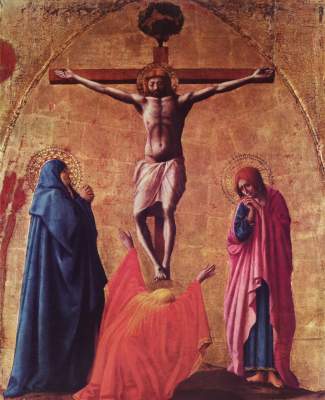 Polyptychon für S. Maria del Carmine in Pisa, Bekrönung: Kreuzigung Christi Galleria Nazionale di Capodimonte