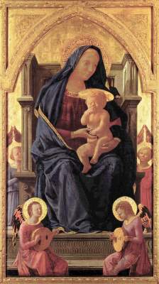Polyptychon für S. Maria del Carmine in Pisa, Mitteltafel: Maria mit Kind National Gallery