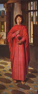Marienaltar des Sir John Donne of Kidwelly, rechter Flügel: Evangelist Johannes National Gallery