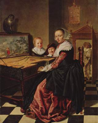 Dame am Spinett Rijksmuseum