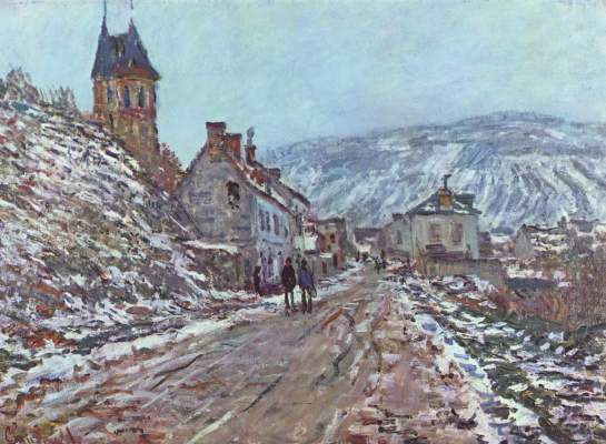 Dorfeingang von Vétheuil im Winter  Konstmuseum