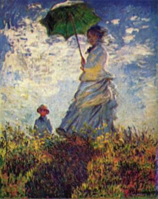 Frau mit Sonnenschirm - Madame Monet mit ihrem Sohn Slg. Mr. und Mrs. Paul Mellon